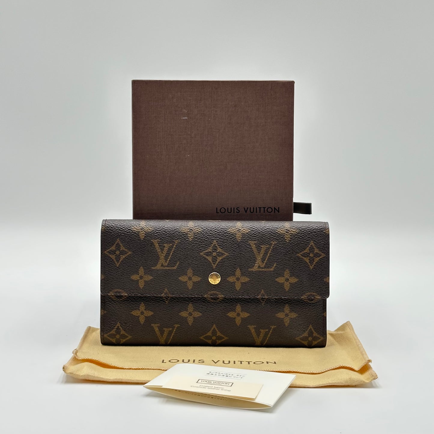 Authentic Louis Vuitton 1999 Monogram Trifold Wallet Crossbody
