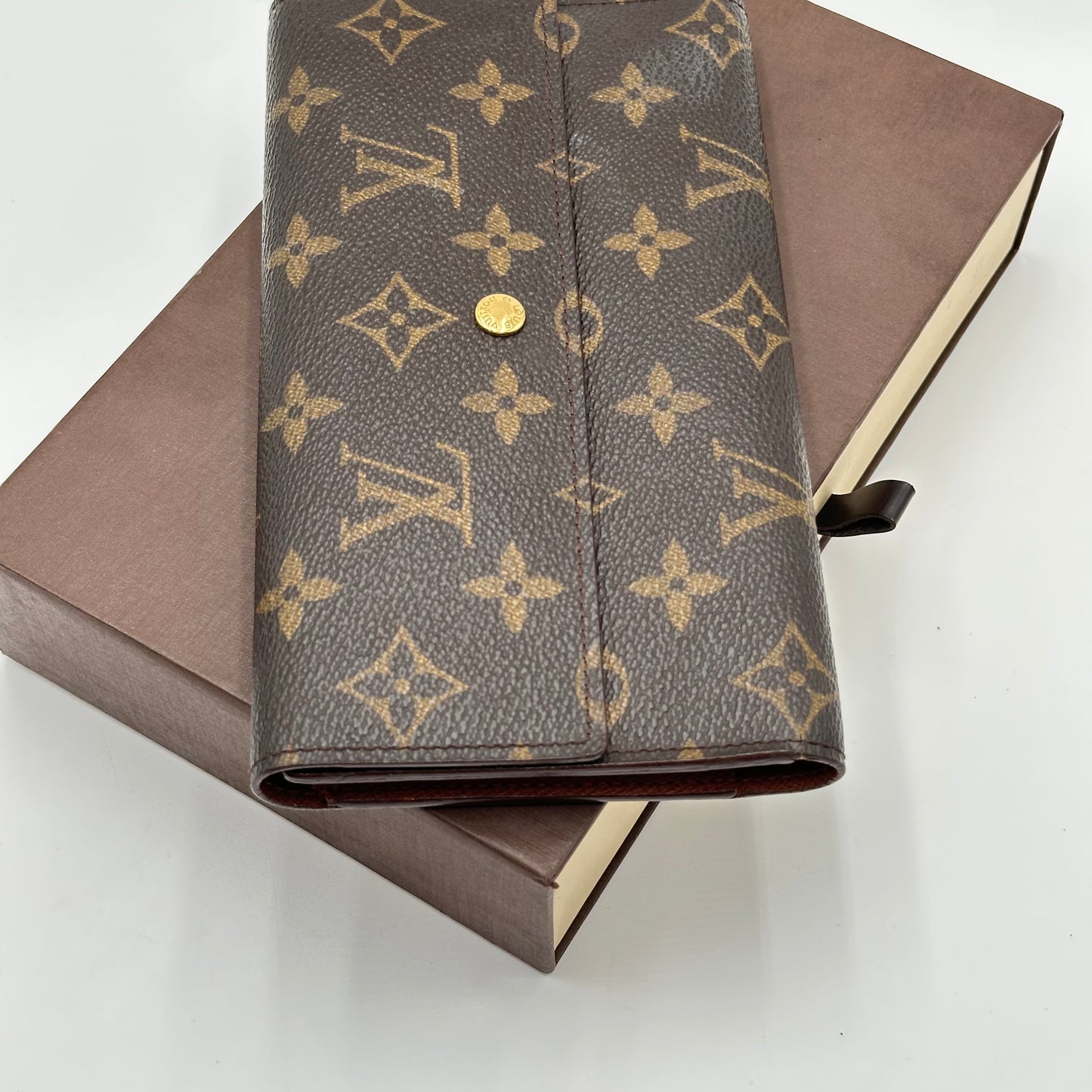 Authentic Louis Vuitton 1999 Monogram Trifold Wallet Crossbody