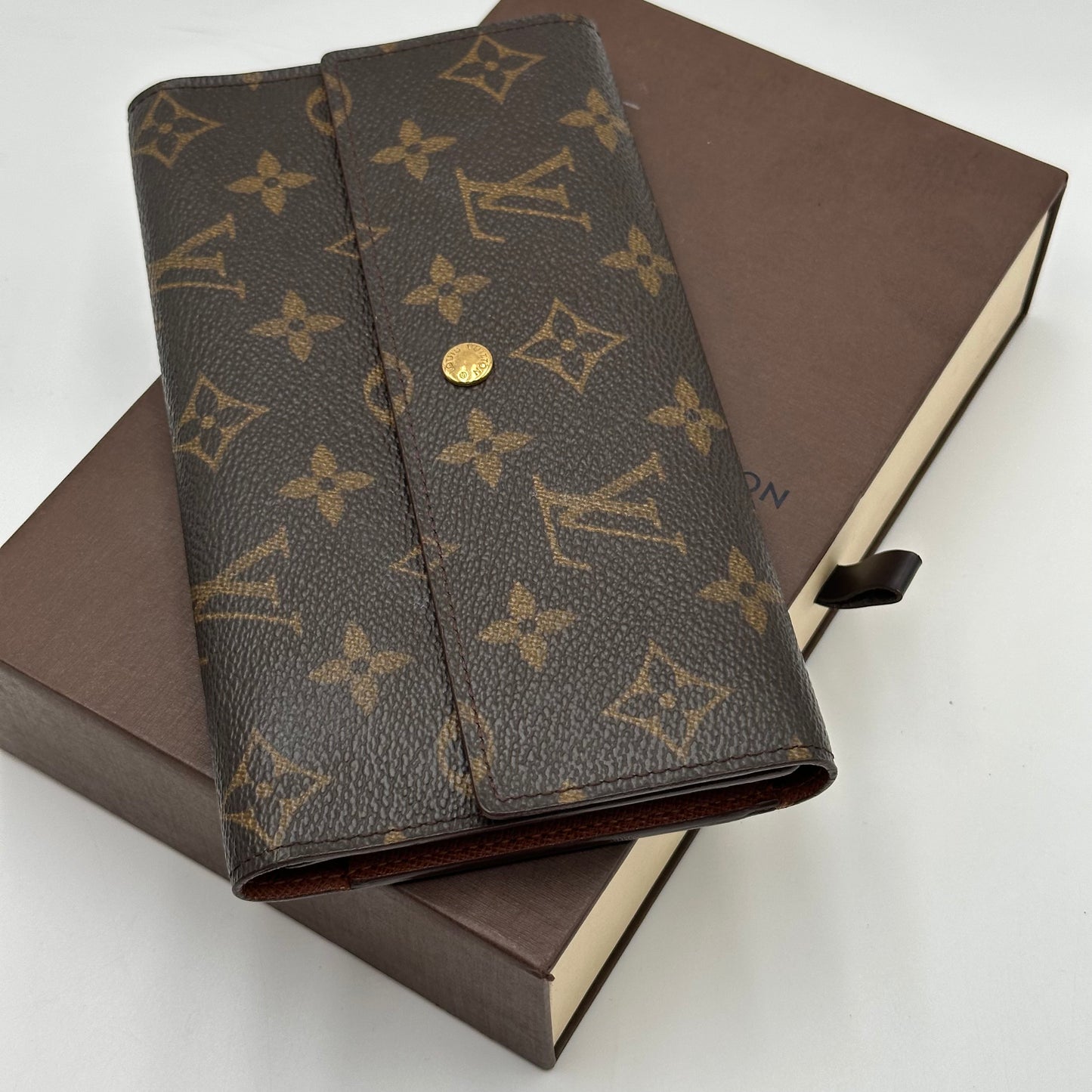 Authentic Louis Vuitton 1999 Monogram Trifold Wallet Crossbody
