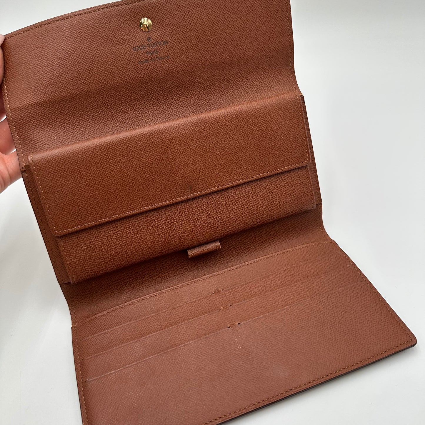 Authentic Louis Vuitton 1999 Monogram Trifold Wallet Crossbody