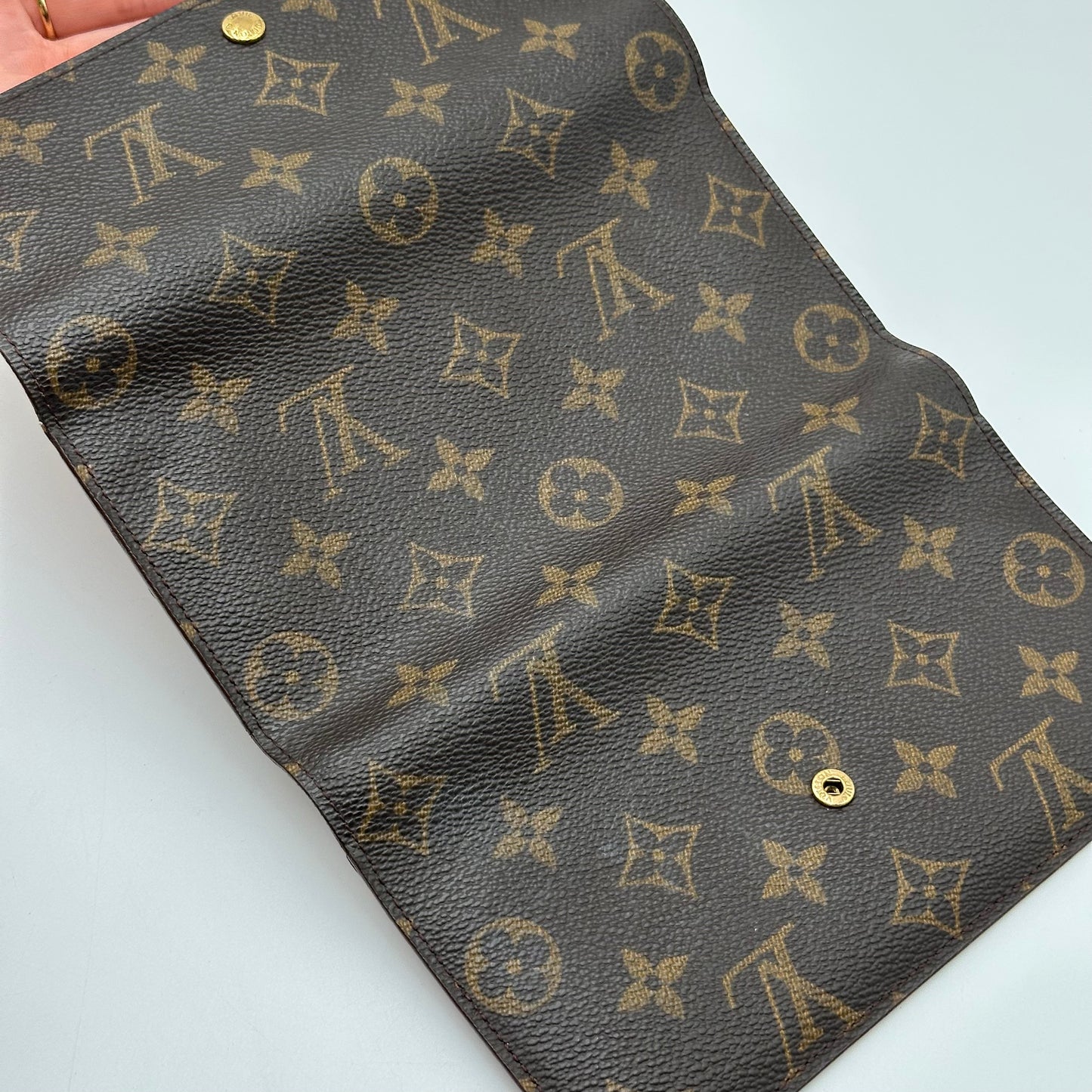 Authentic Louis Vuitton 1999 Monogram Trifold Wallet Crossbody