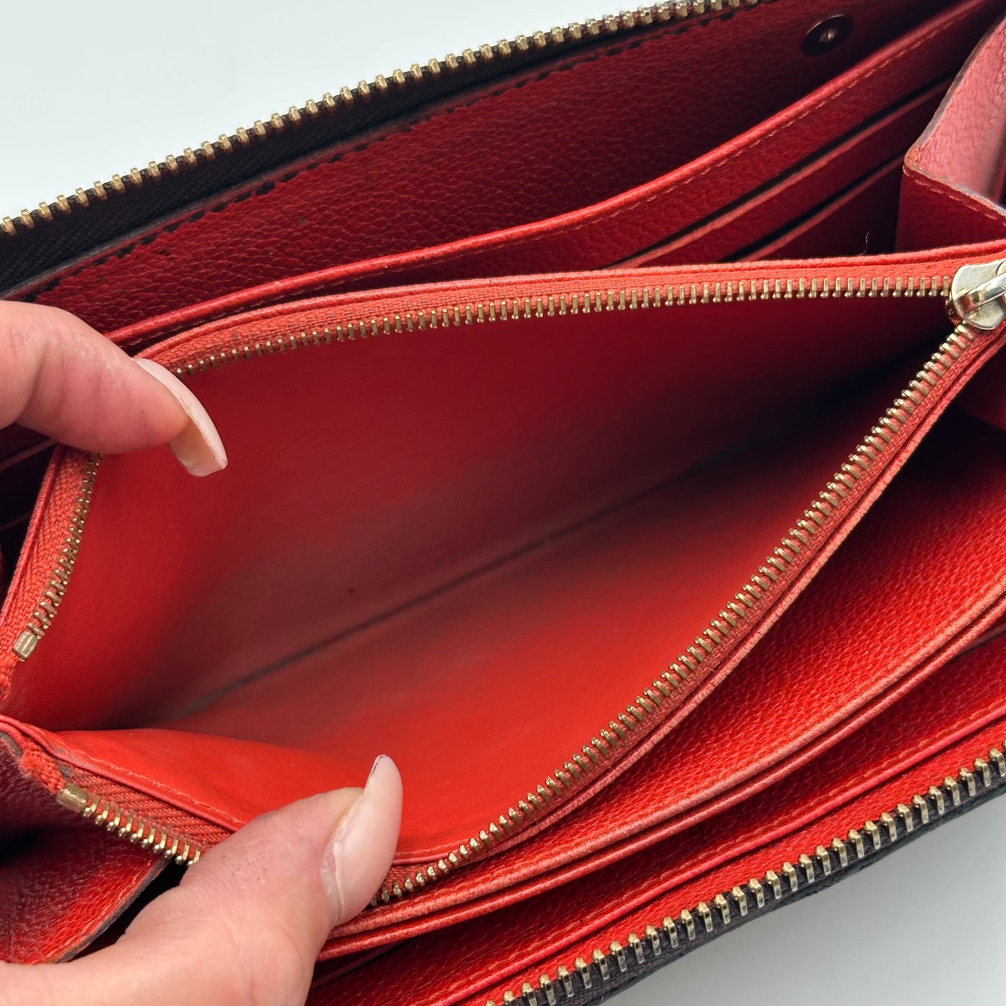 Authentic Louis Vuitton 2013 Black Empreinte Monogram Full Zipper Wallet Crossbody