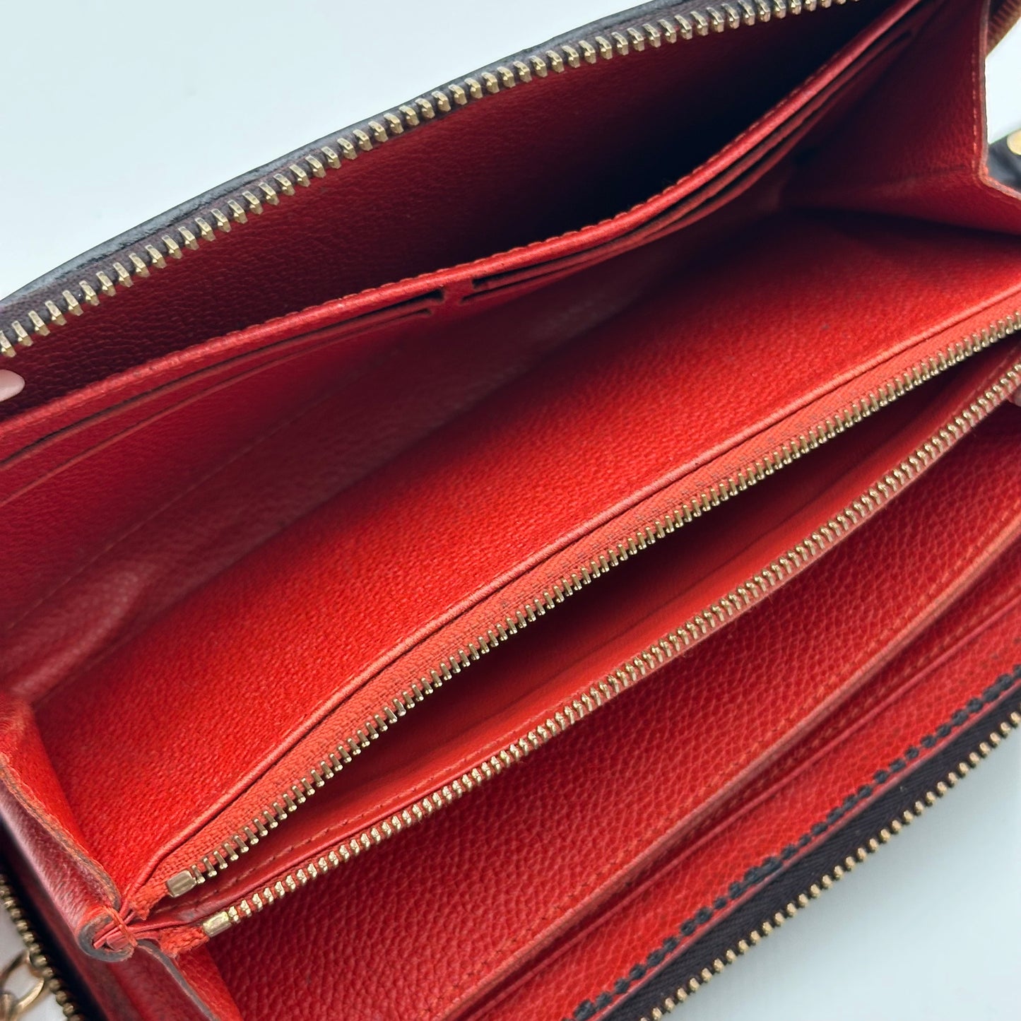 Authentic Louis Vuitton 2013 Black Empreinte Monogram Full Zipper Wallet Crossbody