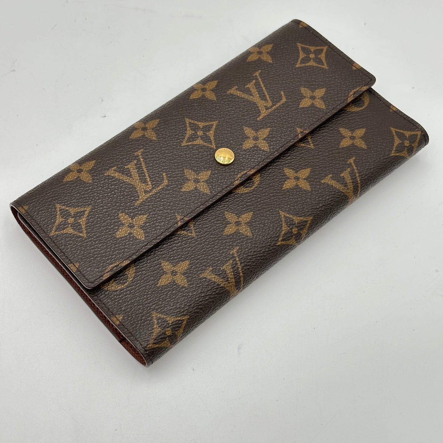 Authentic Louis Vuitton 1999 Monogram Trifold Wallet Crossbody