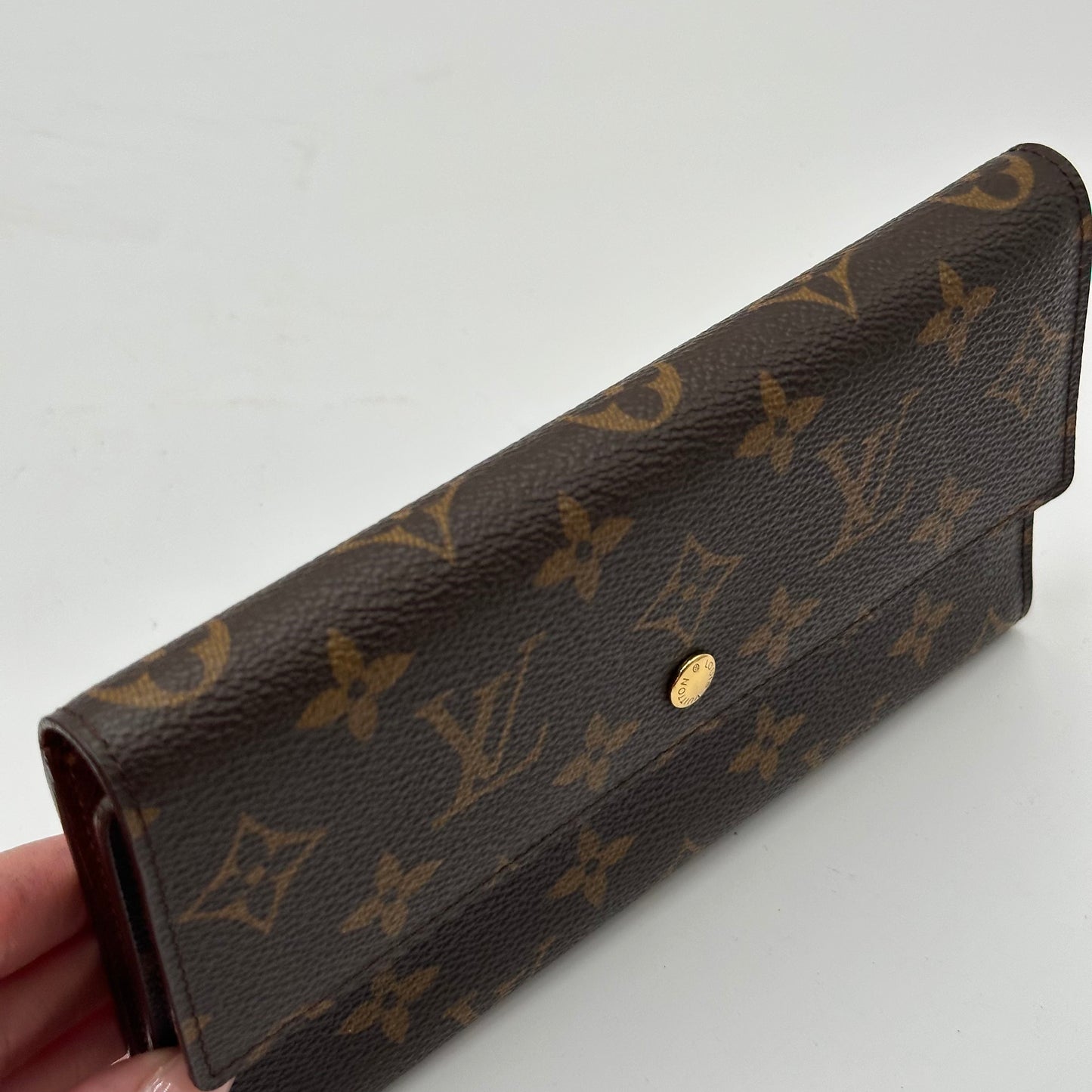 Authentic Louis Vuitton 1999 Monogram Trifold Wallet Crossbody