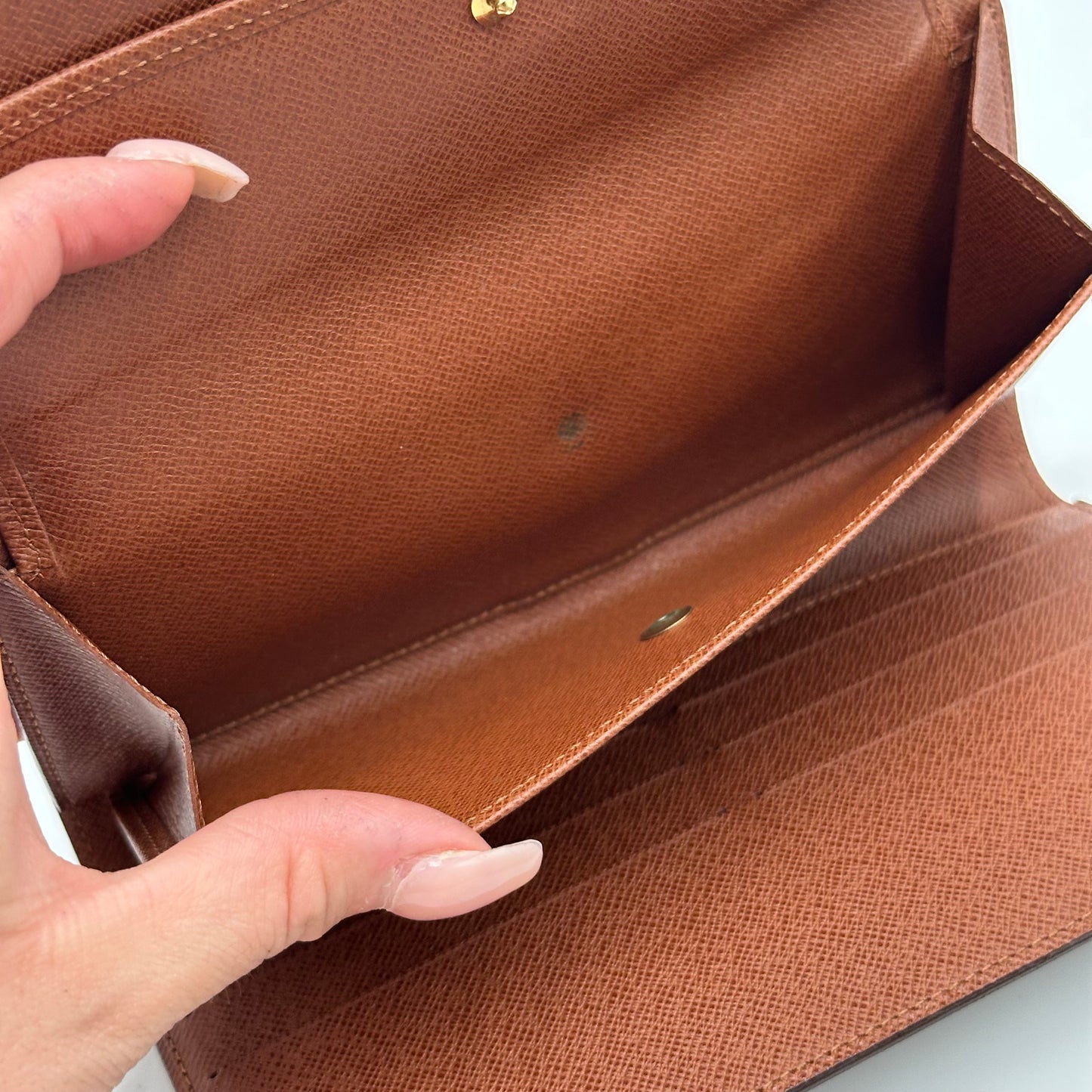 Authentic Louis Vuitton 1999 Monogram Trifold Wallet Crossbody