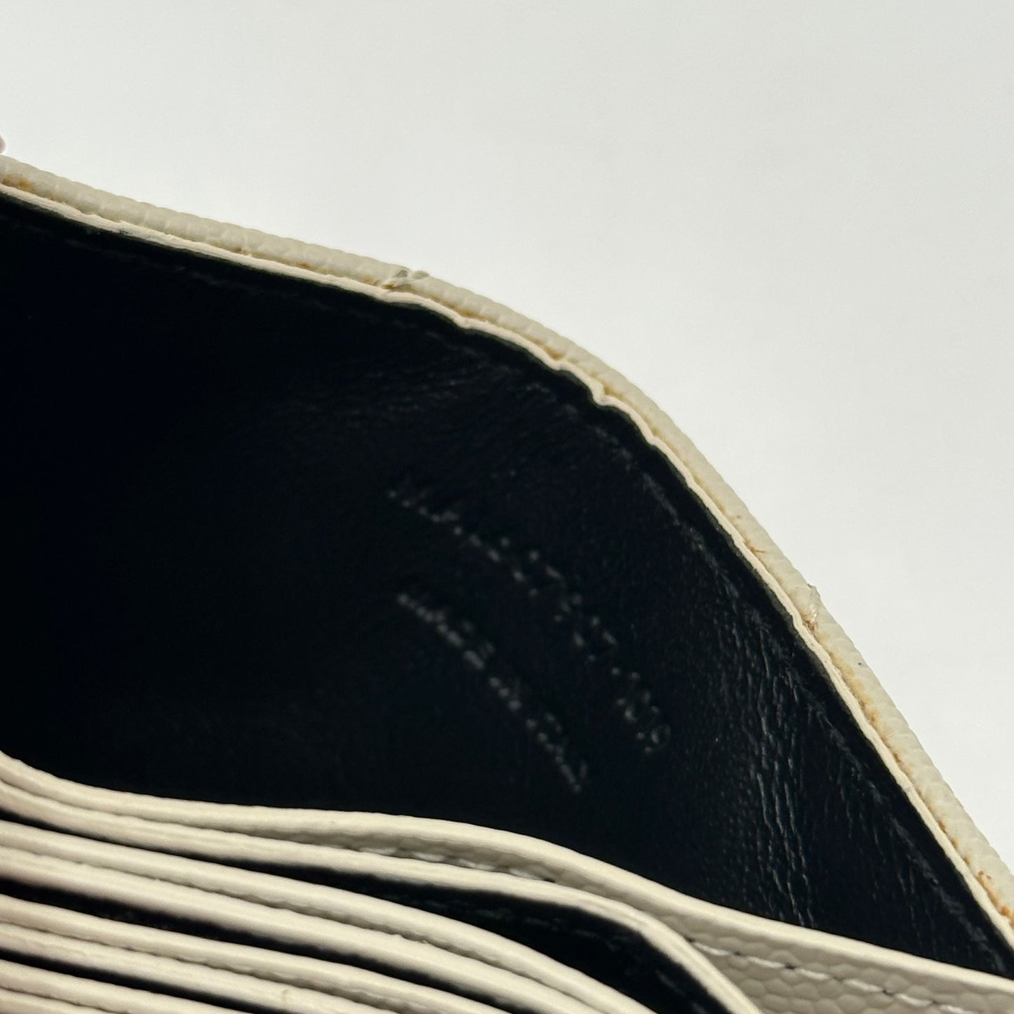 Authentic YSL White Accordion Compact Wallet