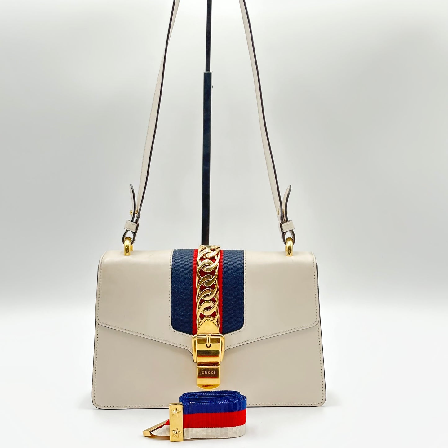 Authentic GUCCI Small Off White Sylvie