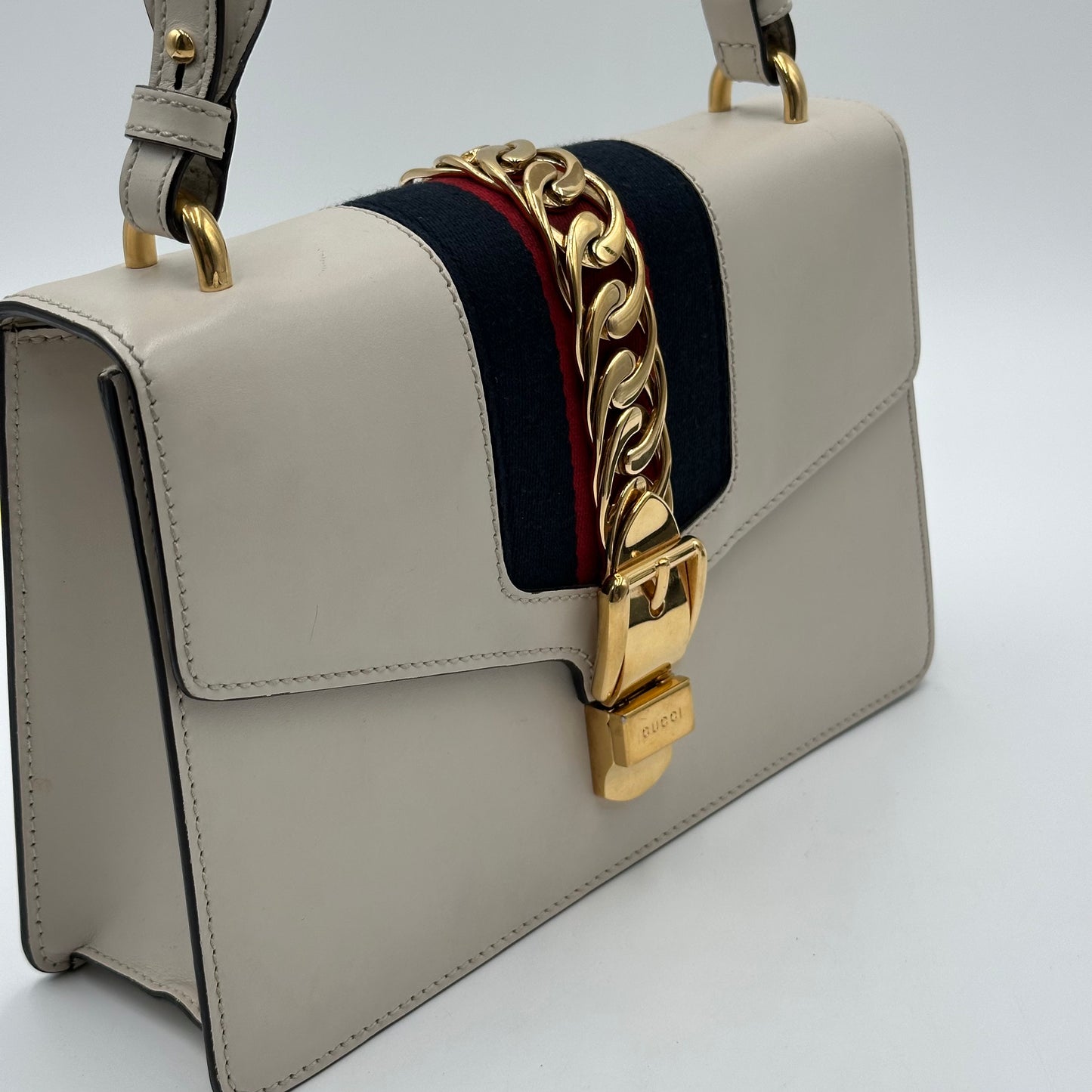 Authentic GUCCI Small Off White Sylvie