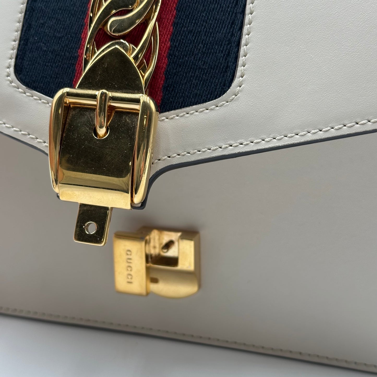 Authentic GUCCI Small Off White Sylvie