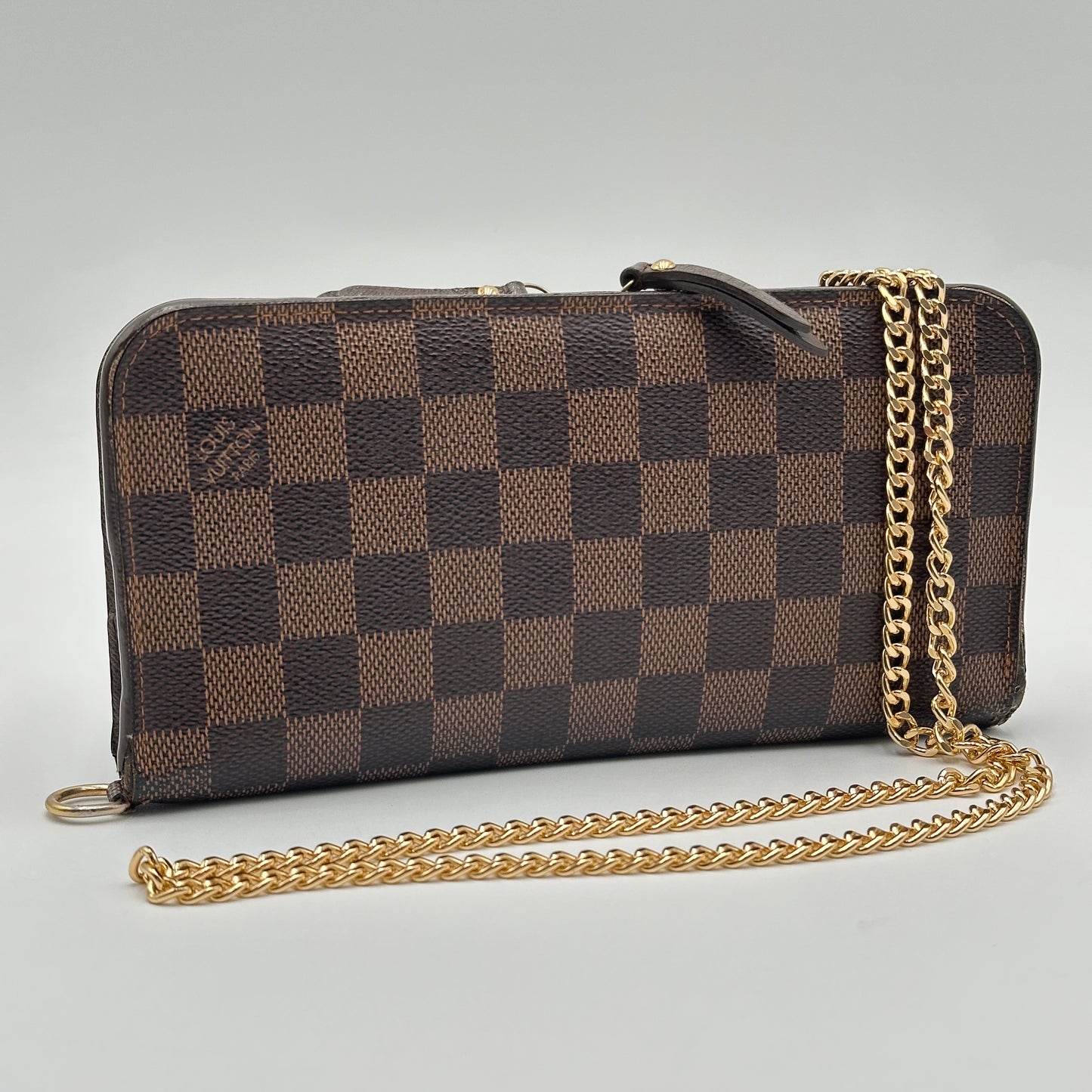 Authentic Louis Vuitton 2009 Damier Ebene Insolite Wallet Crossbody