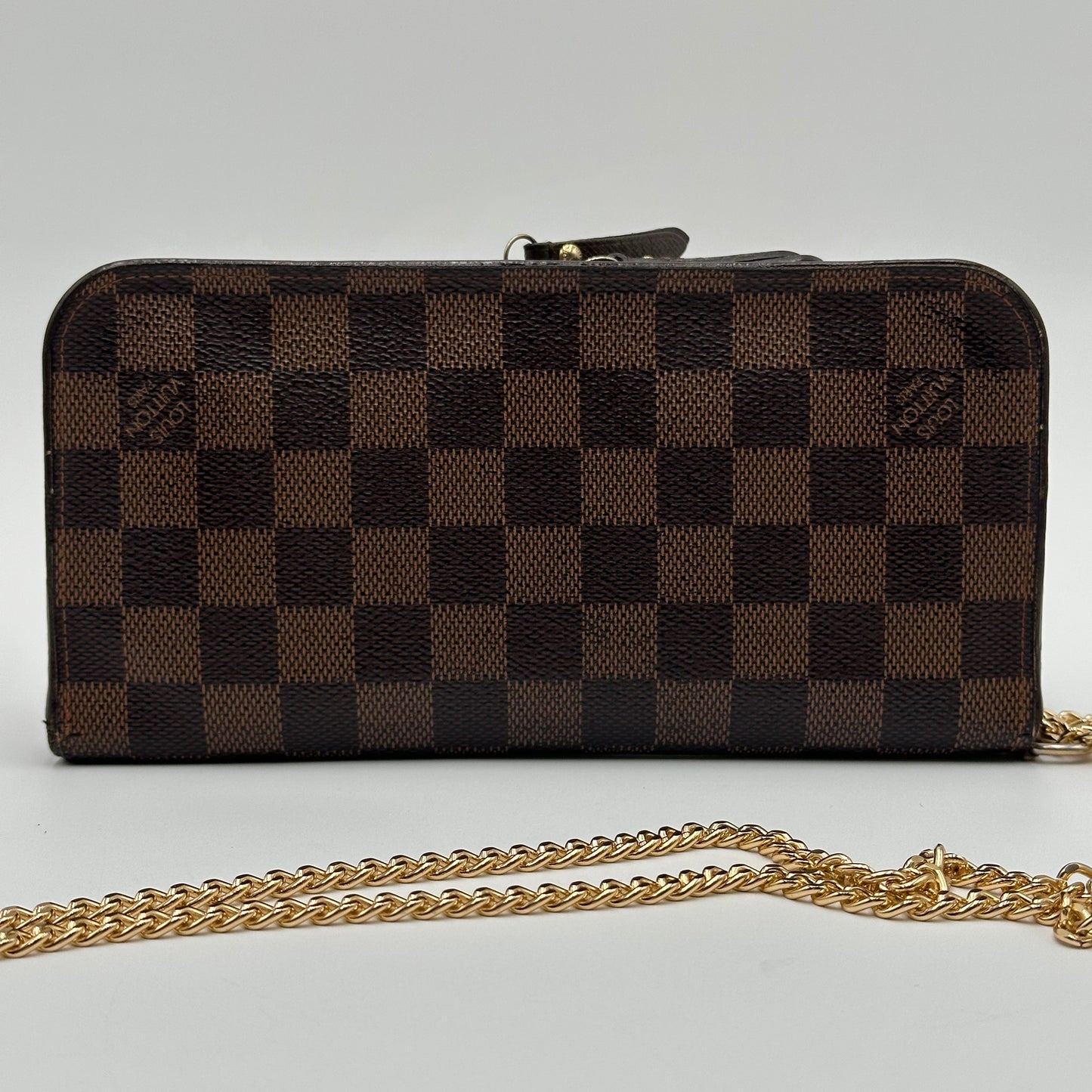 Authentic Louis Vuitton 2009 Damier Ebene Insolite Wallet Crossbody