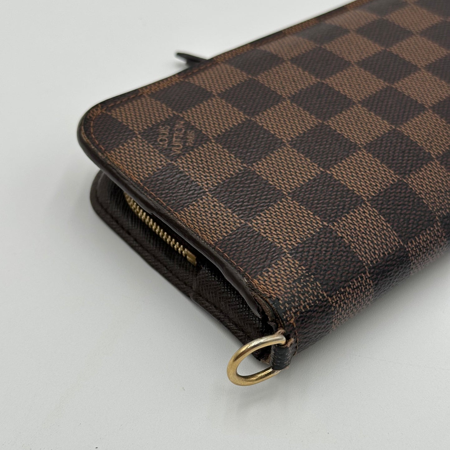 Authentic Louis Vuitton 2009 Damier Ebene Insolite Wallet Crossbody