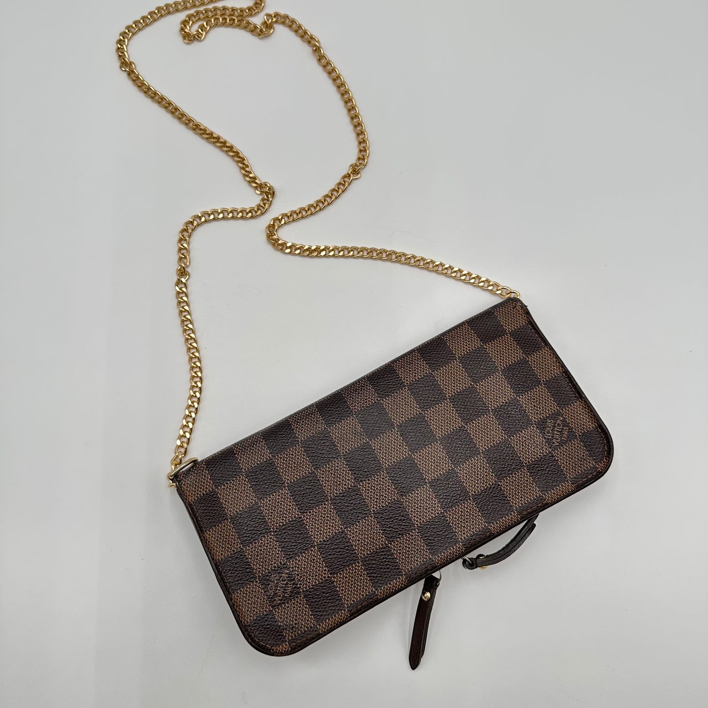 Authentic Louis Vuitton 2009 Damier Ebene Insolite Wallet Crossbody