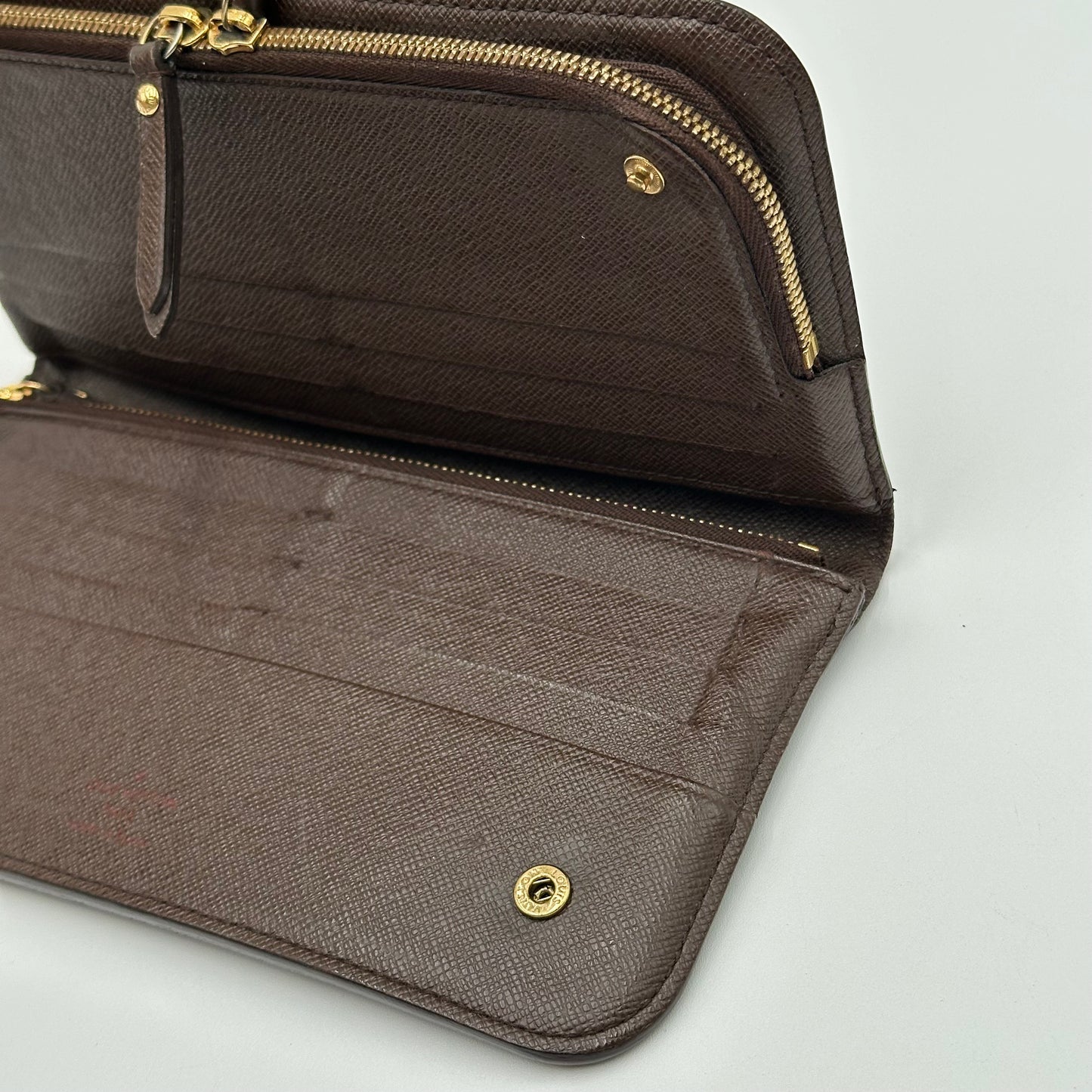 Authentic Louis Vuitton 2009 Damier Ebene Insolite Wallet Crossbody