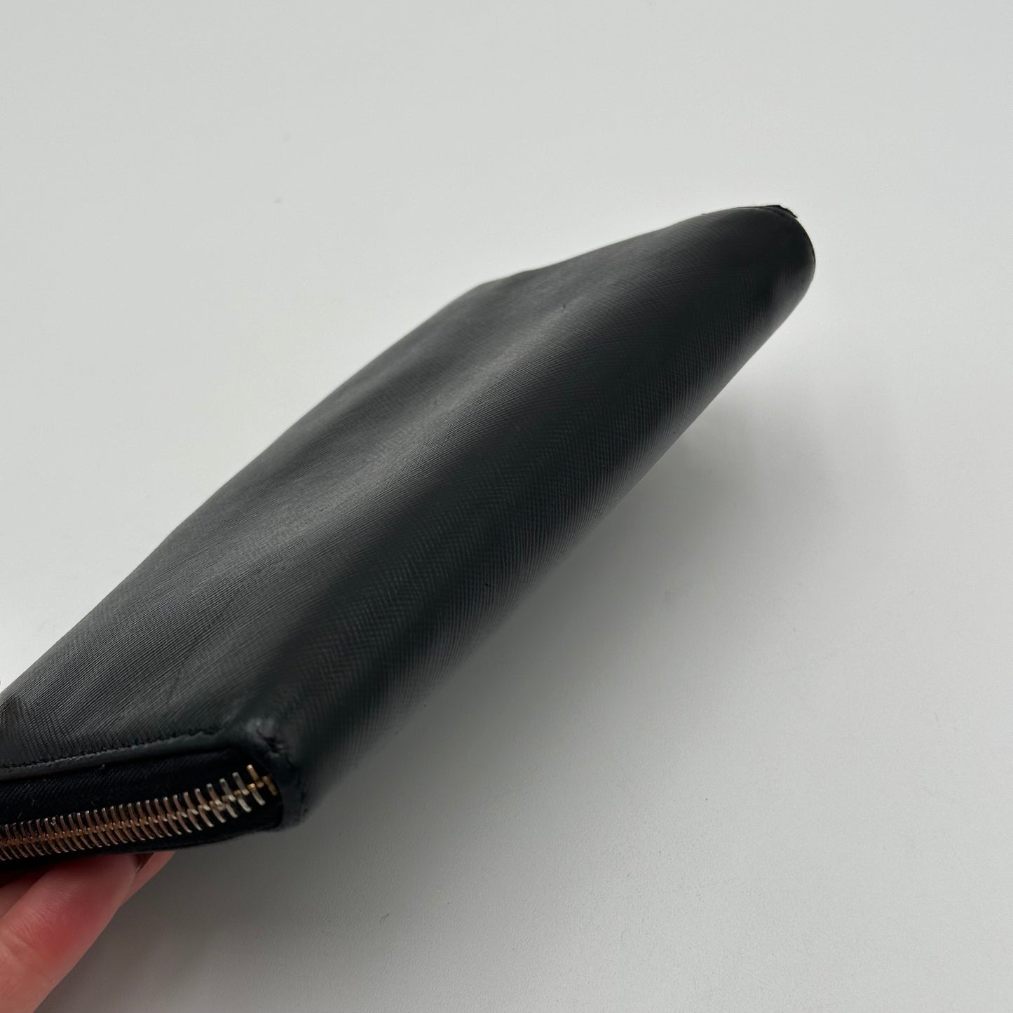 Authentic PRADA Saffiano Triangle Full Zip Wallet