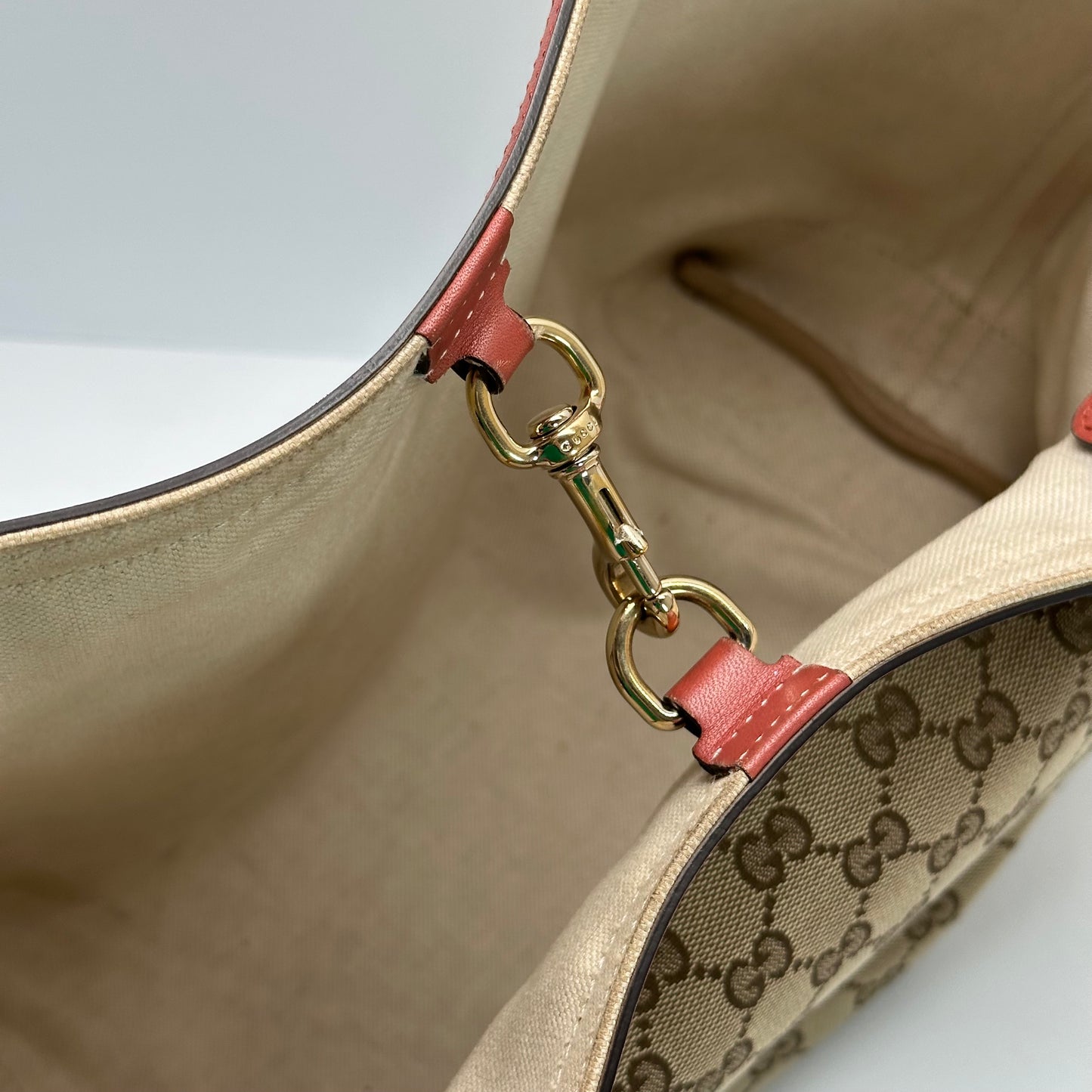 Authentic GUCCI GG Canvas Medium Craft Tote + Wristlet