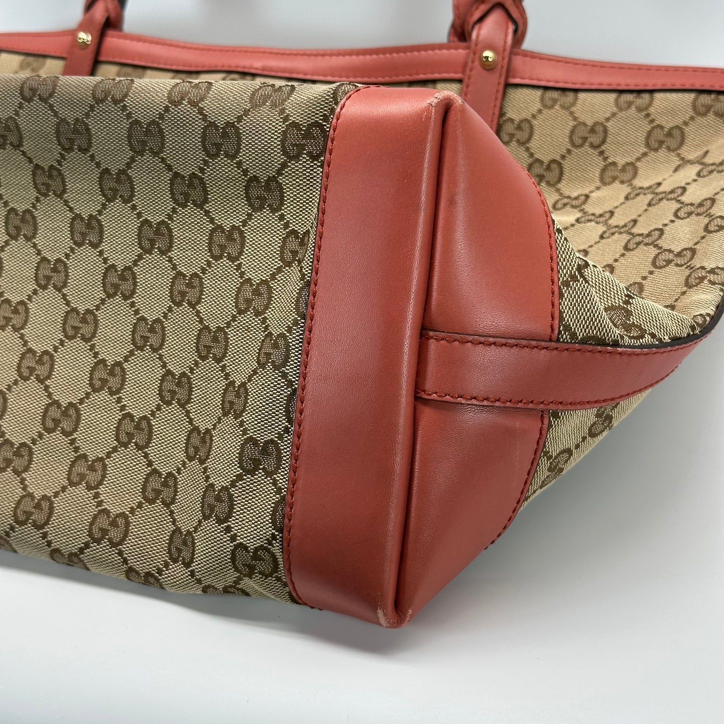 Authentic GUCCI GG Canvas Medium Craft Tote + Wristlet