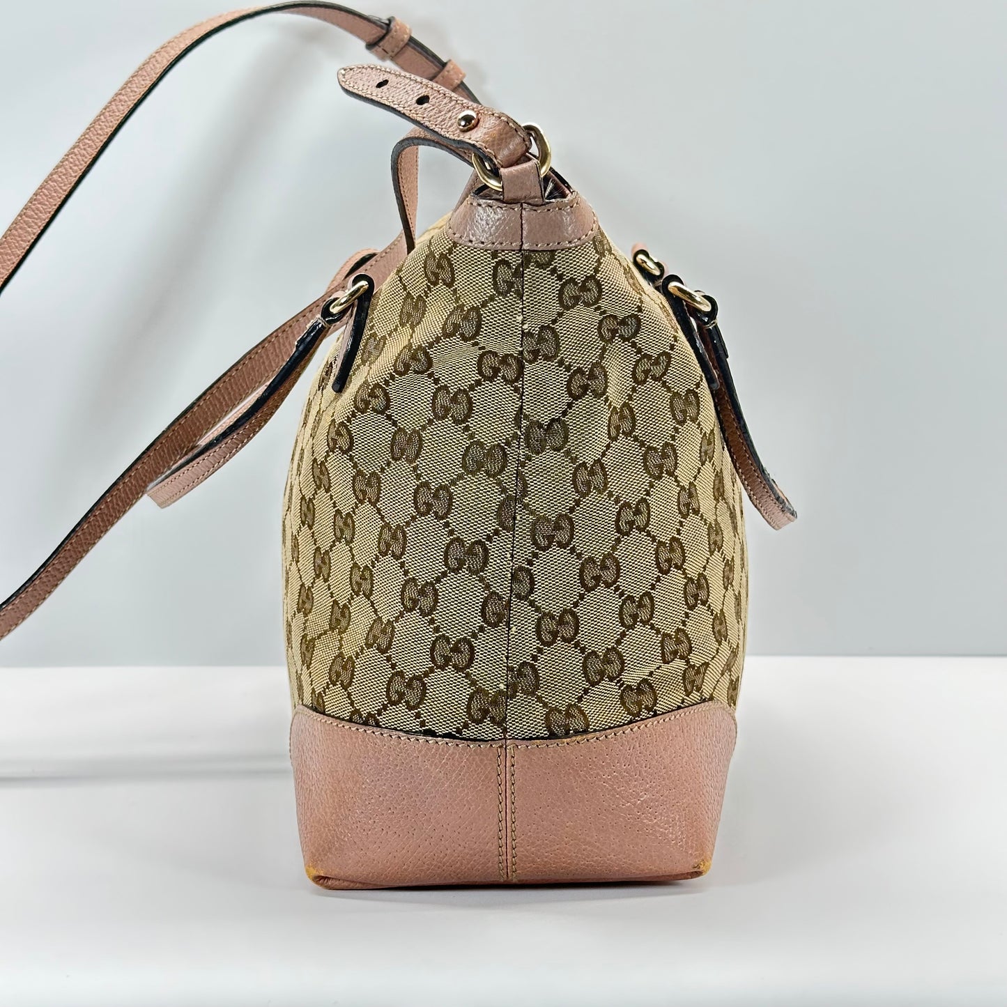 Authentic GUCCI GG Canvas Medium Bree Tote Crossbody