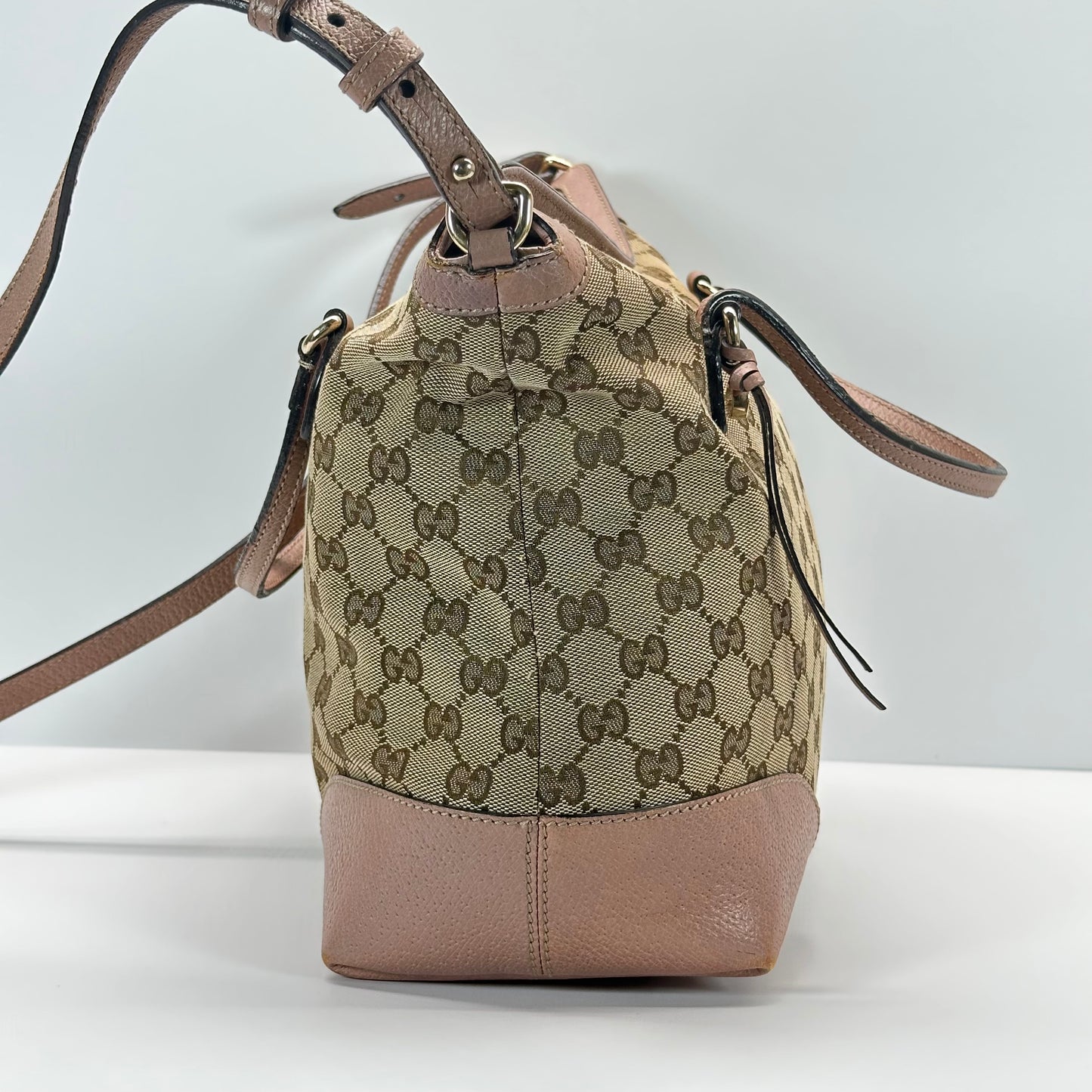 Authentic GUCCI GG Canvas Medium Bree Tote Crossbody