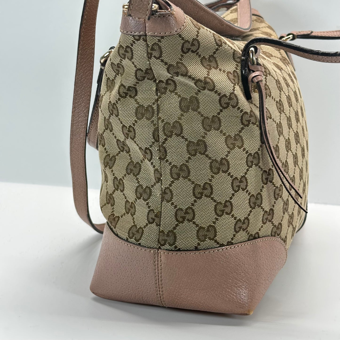 Authentic GUCCI GG Canvas Medium Bree Tote Crossbody