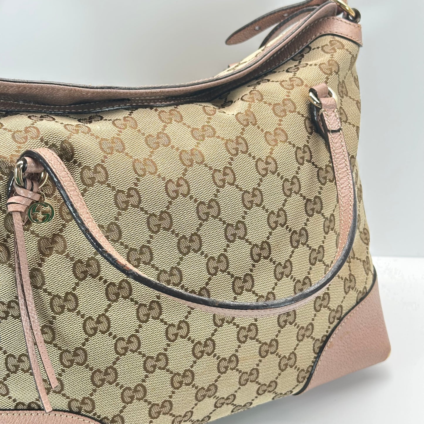 Authentic GUCCI GG Canvas Medium Bree Tote Crossbody