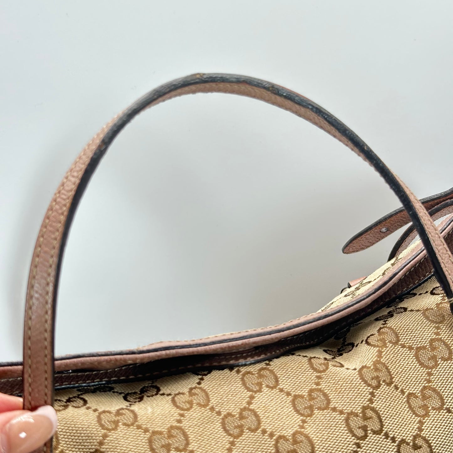 Authentic GUCCI GG Canvas Medium Bree Tote Crossbody