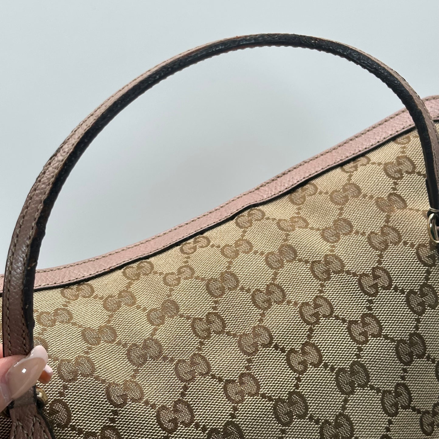 Authentic GUCCI GG Canvas Medium Bree Tote Crossbody