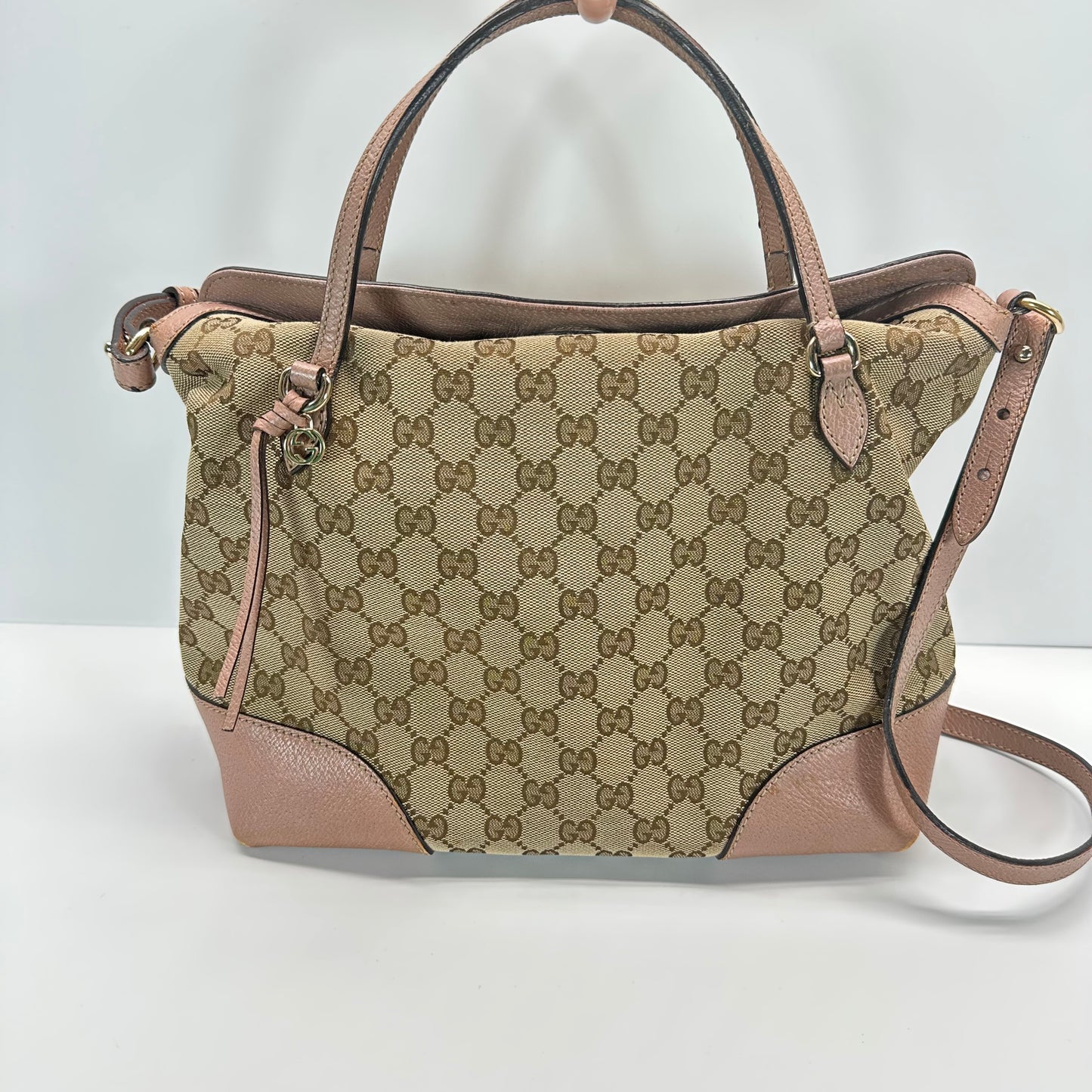 Authentic GUCCI GG Canvas Medium Bree Tote Crossbody