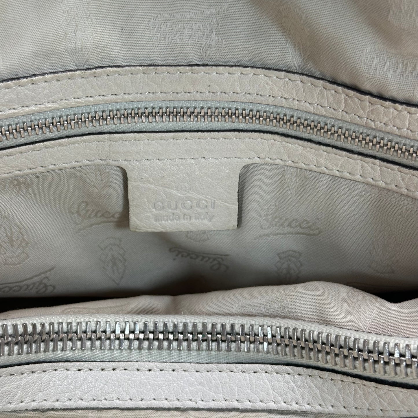 Authentic GUCC Canvas Large Bamboo Bar Tote