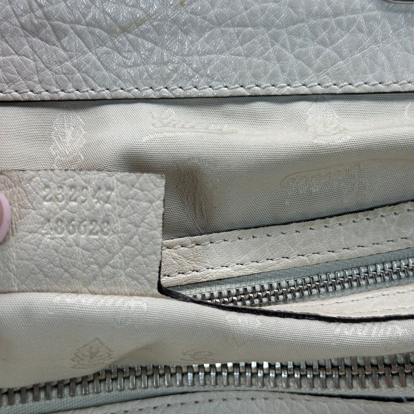 Authentic GUCC Canvas Large Bamboo Bar Tote