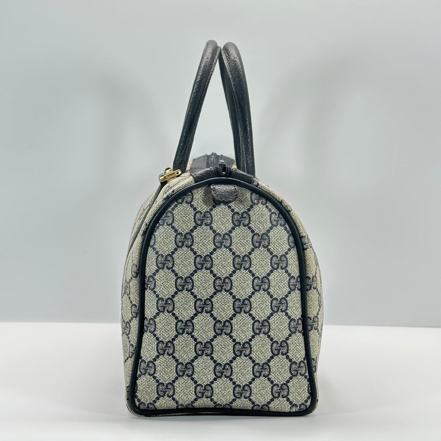 Authentic GUCCI Navy Blue Boston Handbag