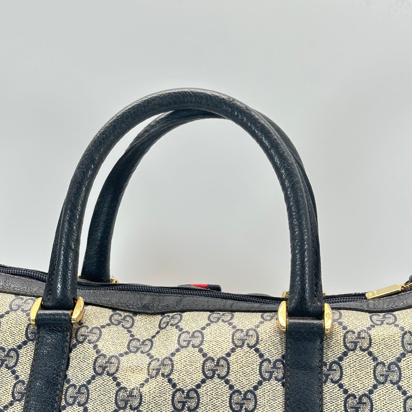 Authentic GUCCI Navy Blue Boston Handbag