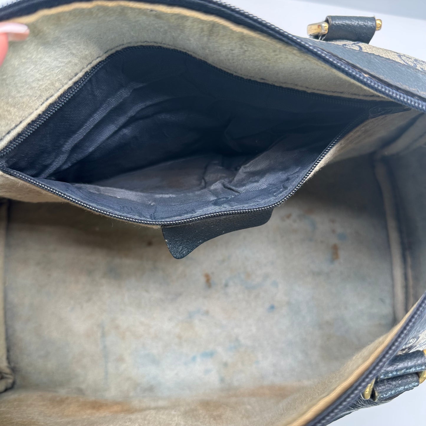 Authentic GUCCI Navy Blue Boston Handbag