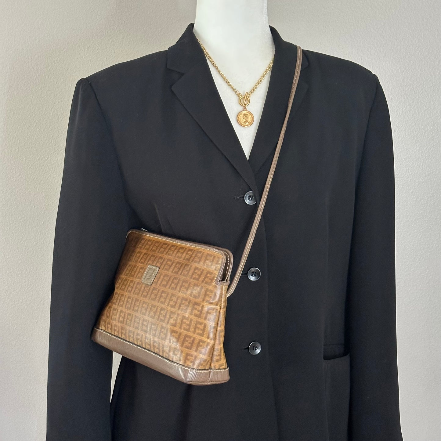 Authentic FENDI Zucca Shoulder Bag