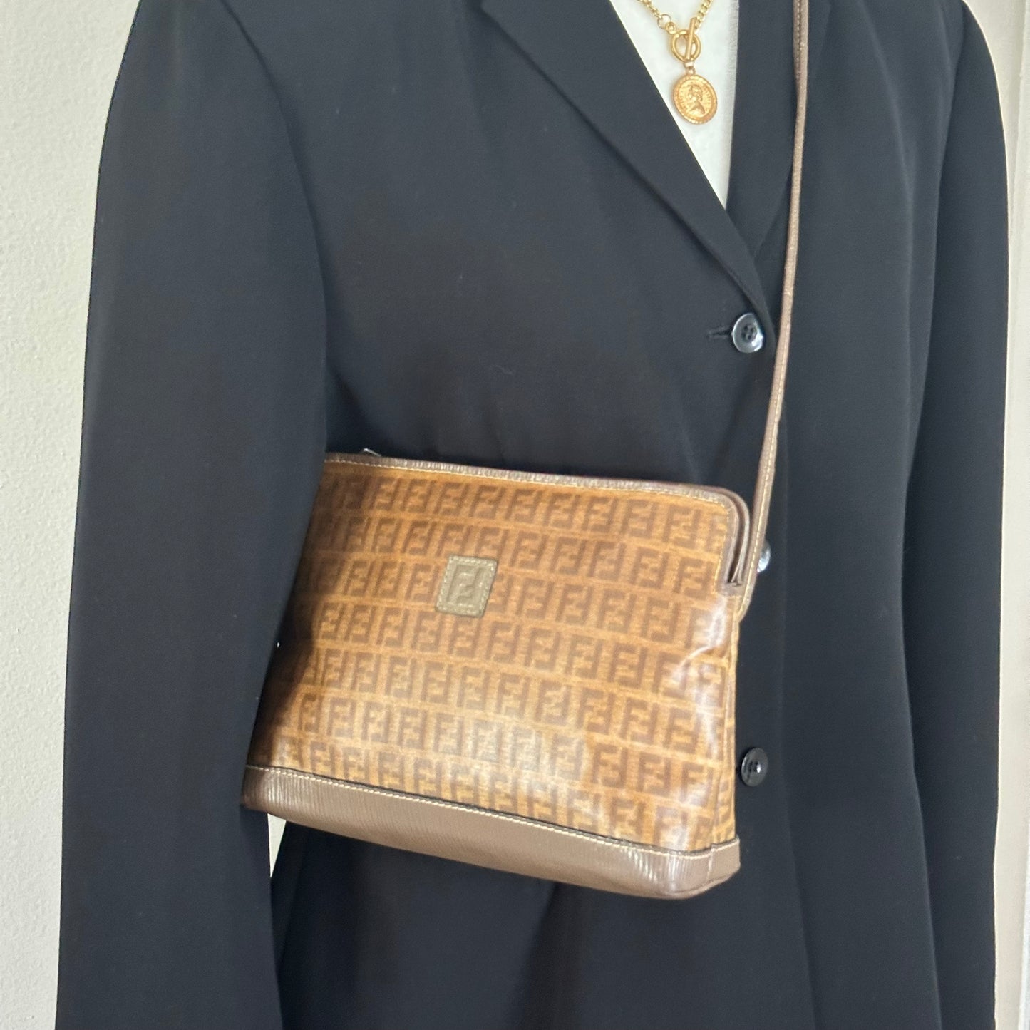 Authentic FENDI Zucca Shoulder Bag