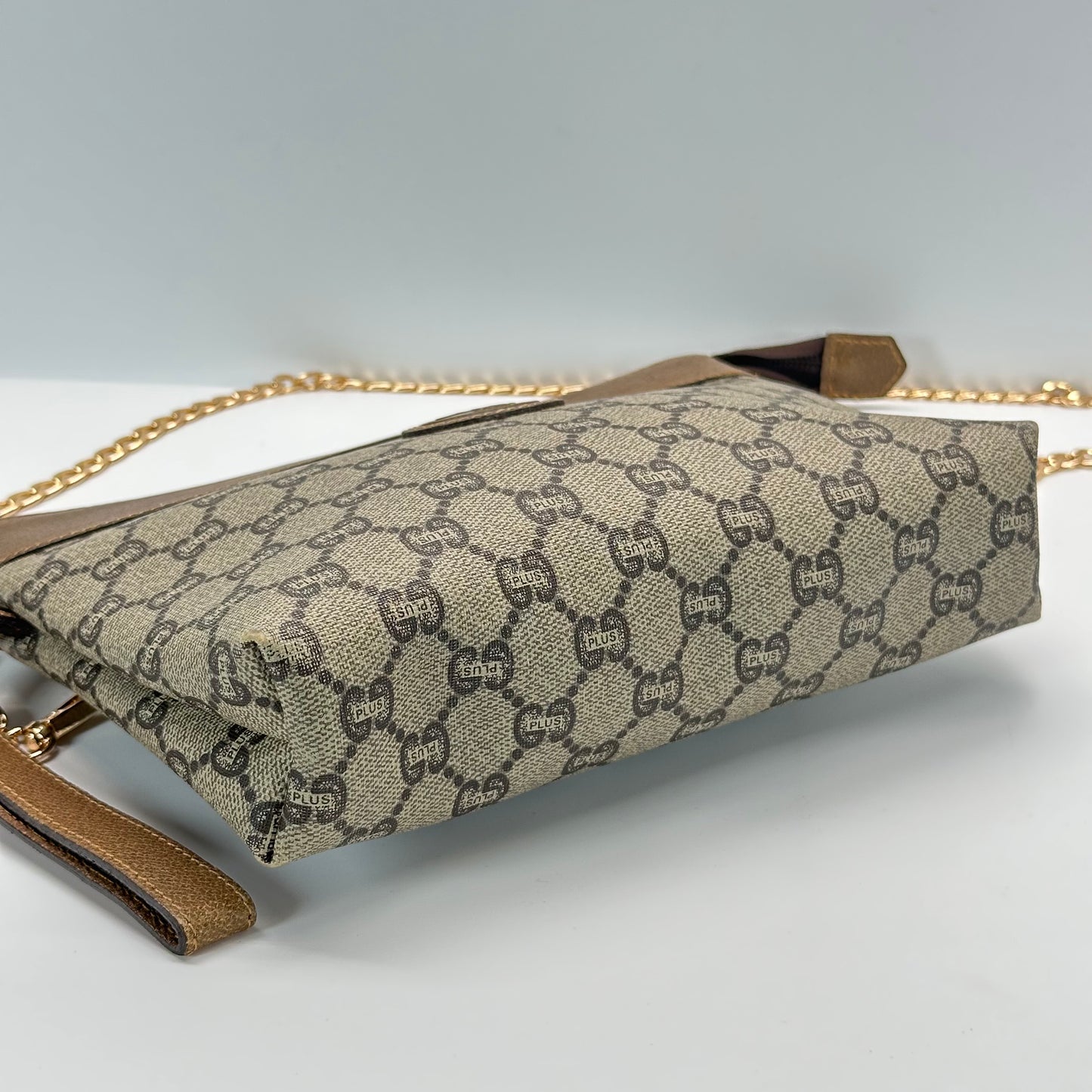 Authentic GUCCI Canvas Wristlet Clutch Crossbody