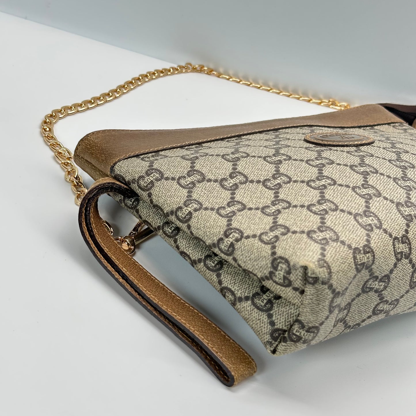 Authentic GUCCI Canvas Wristlet Clutch Crossbody