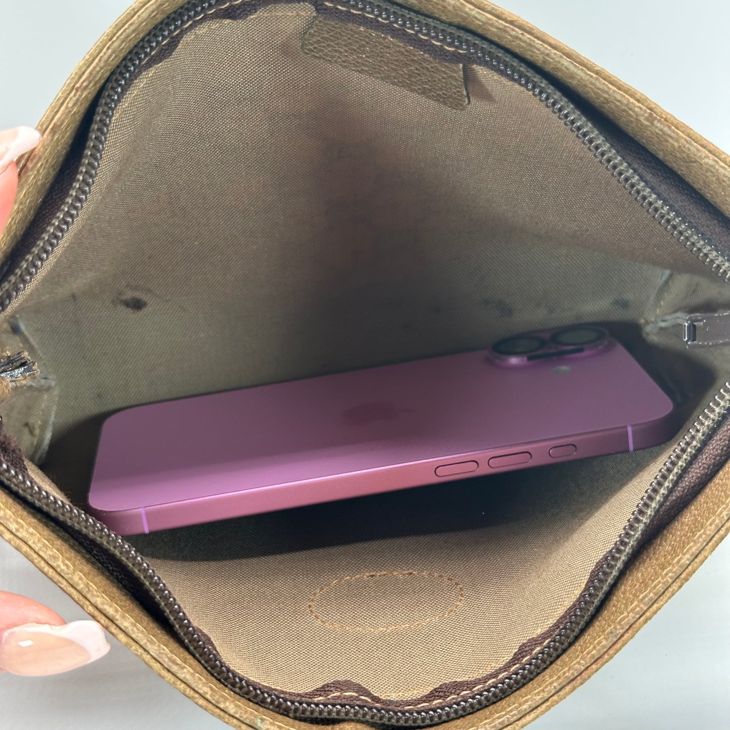 Authentic GUCCI Canvas Wristlet Clutch Crossbody