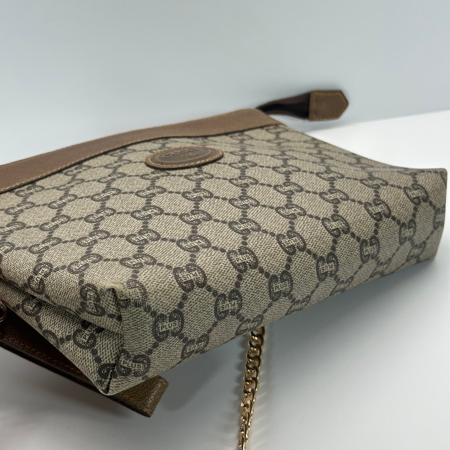 Authentic GUCCI Canvas Wristlet Clutch Crossbody