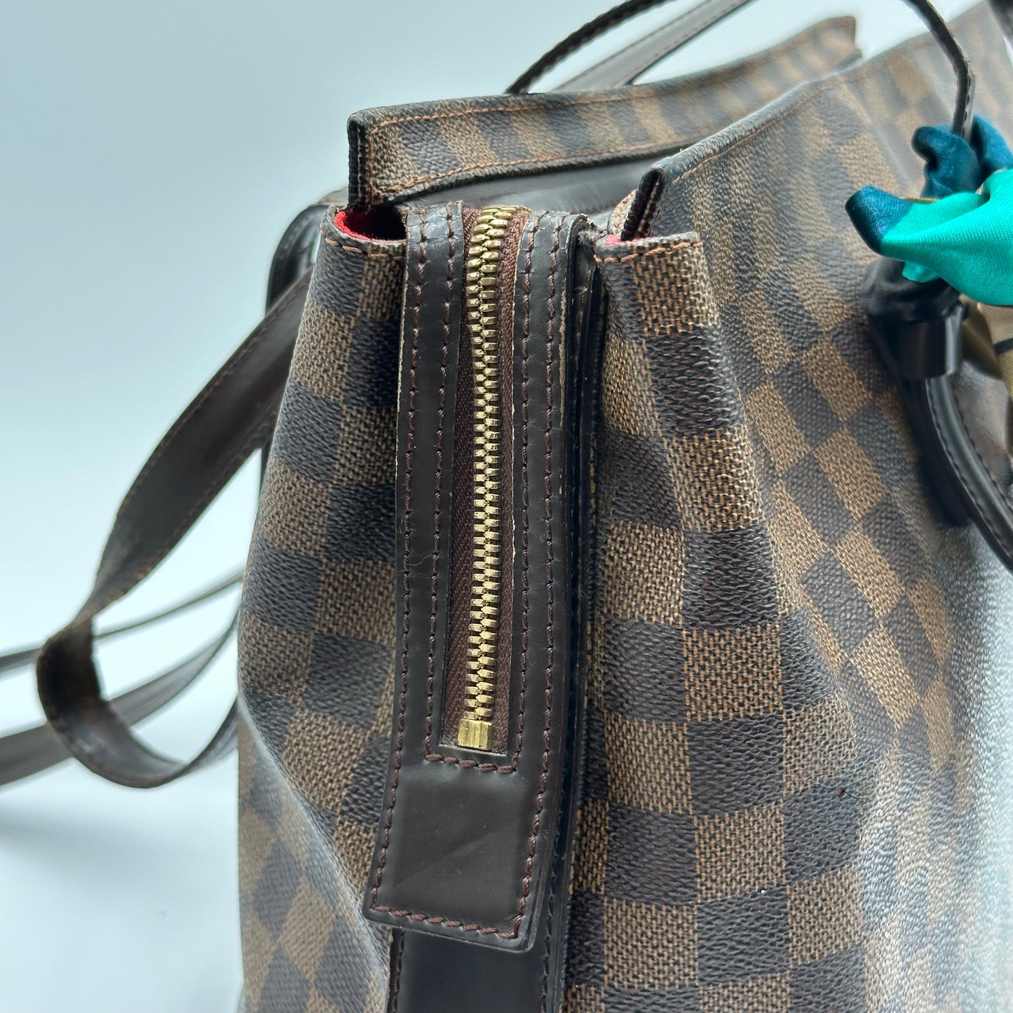 Authentic Louis Vuitton 2009 Damier Ebene Chelsea Tote