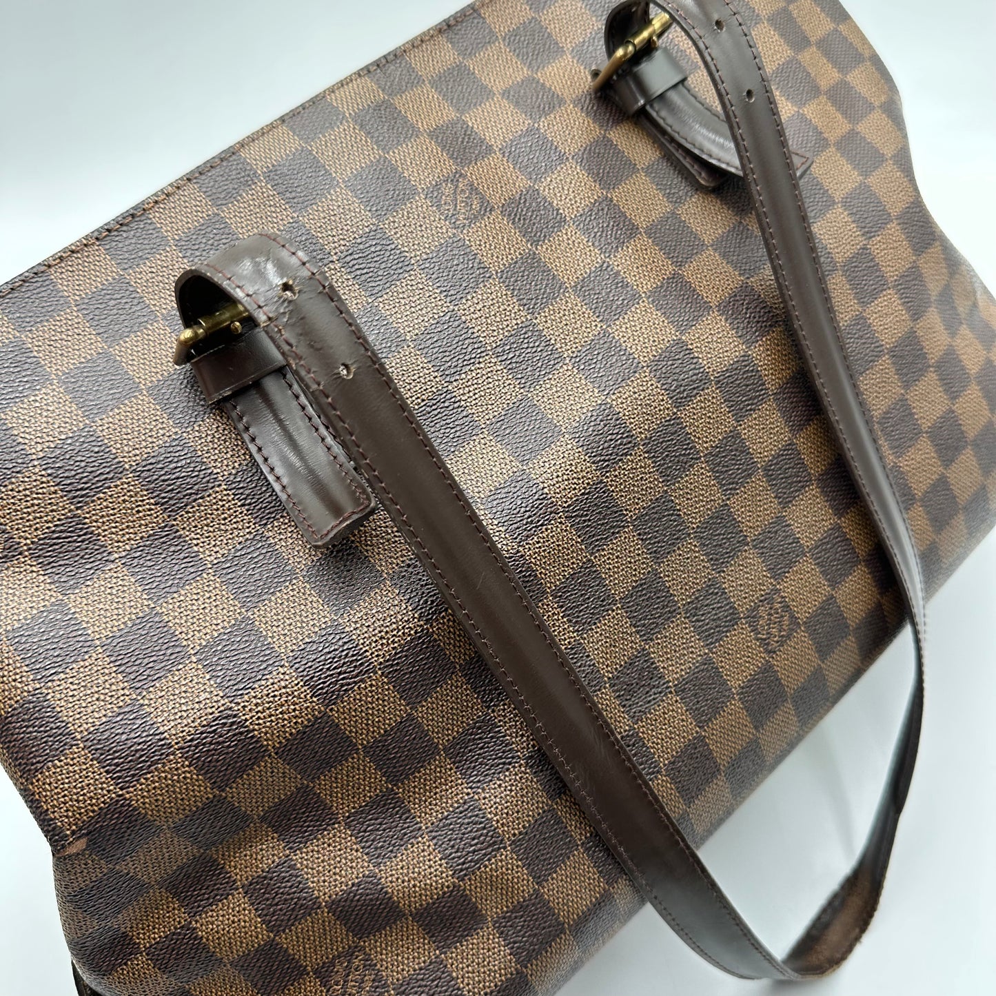 Authentic Louis Vuitton 2009 Damier Ebene Chelsea Tote