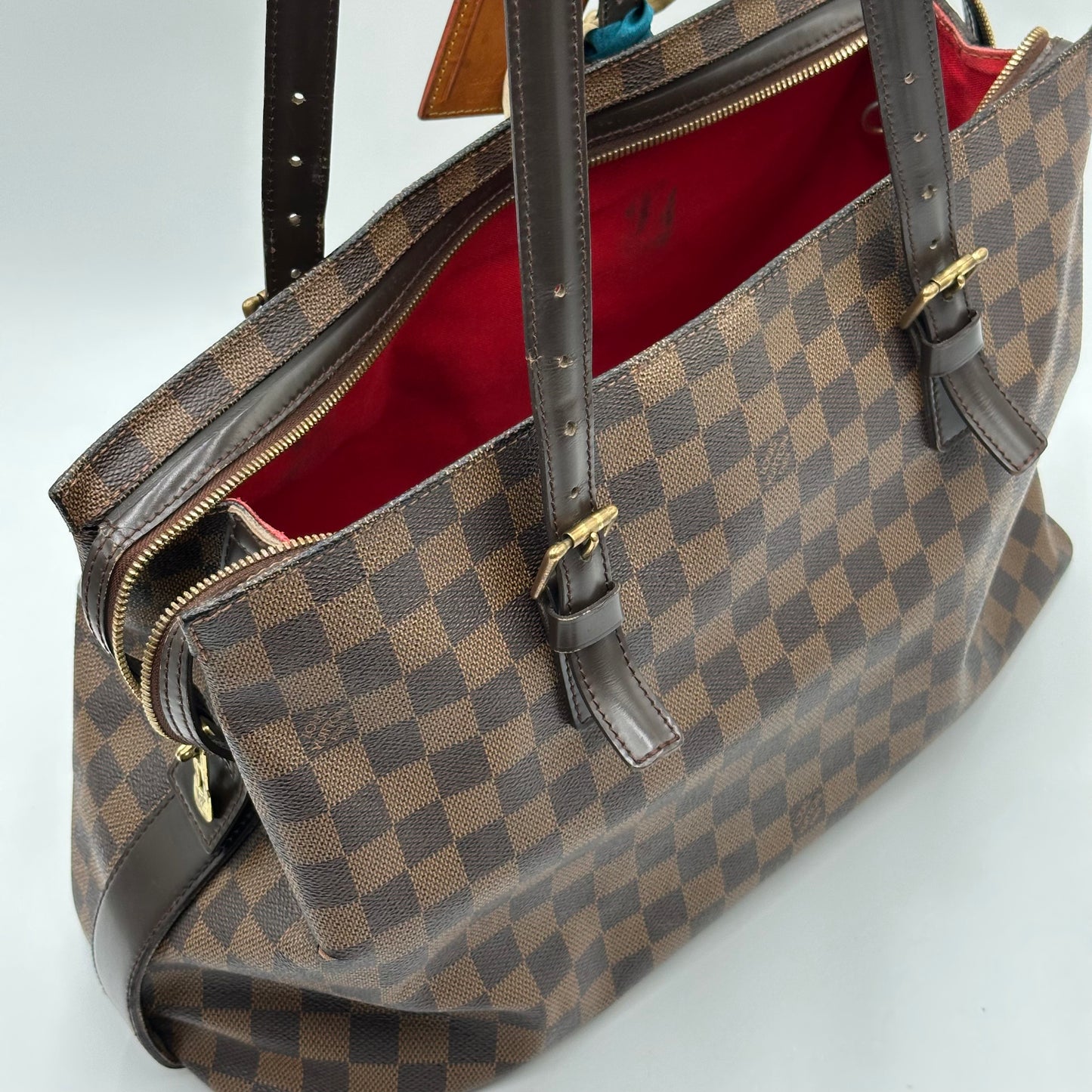 Authentic Louis Vuitton 2009 Damier Ebene Chelsea Tote