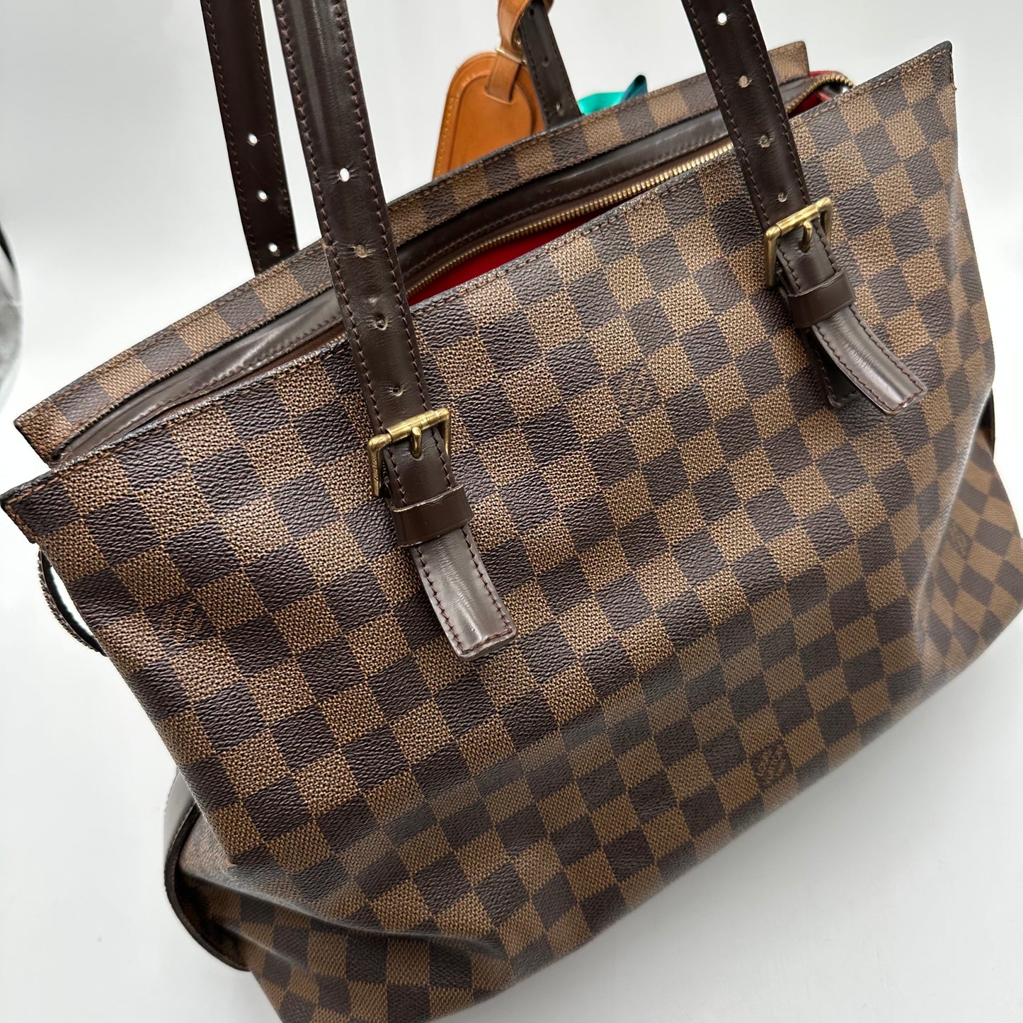 Authentic Louis Vuitton 2009 Damier Ebene Chelsea Tote