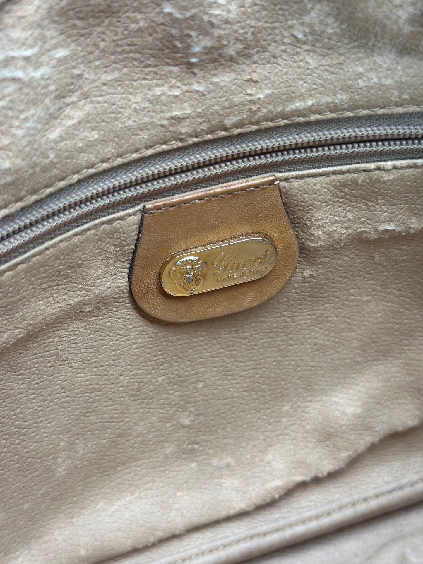 Authentic GUCCI White Micro GG Canvas Crossbody