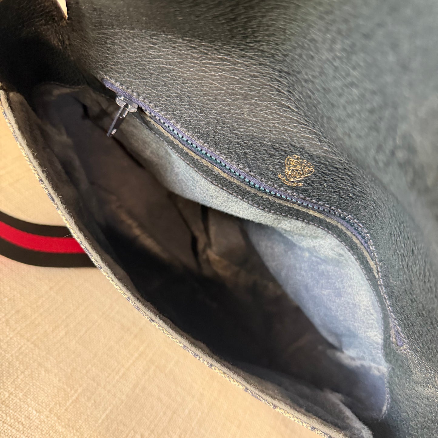 Authentic GUCCI Navy Web Crossbody