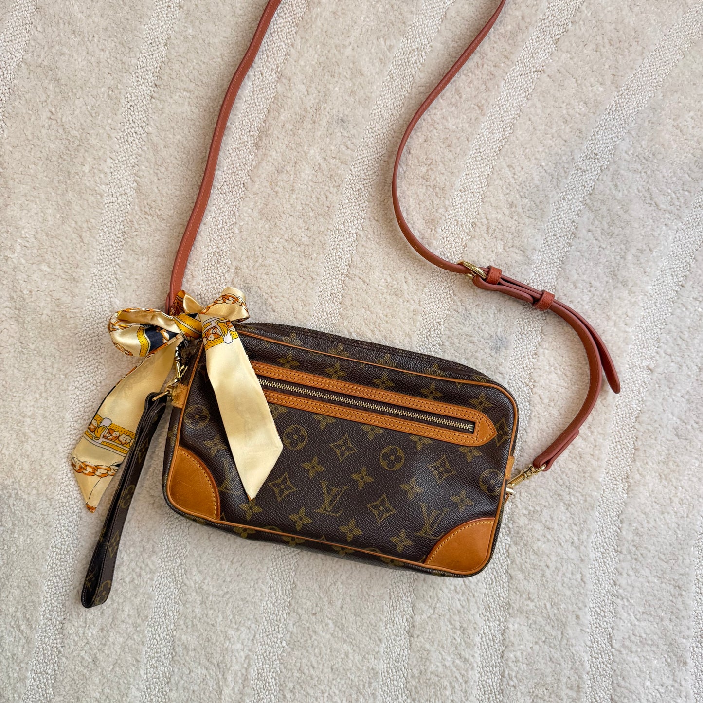Authentic Louis Vuitton 1991 Monogram Marly Dragonne Crossbody