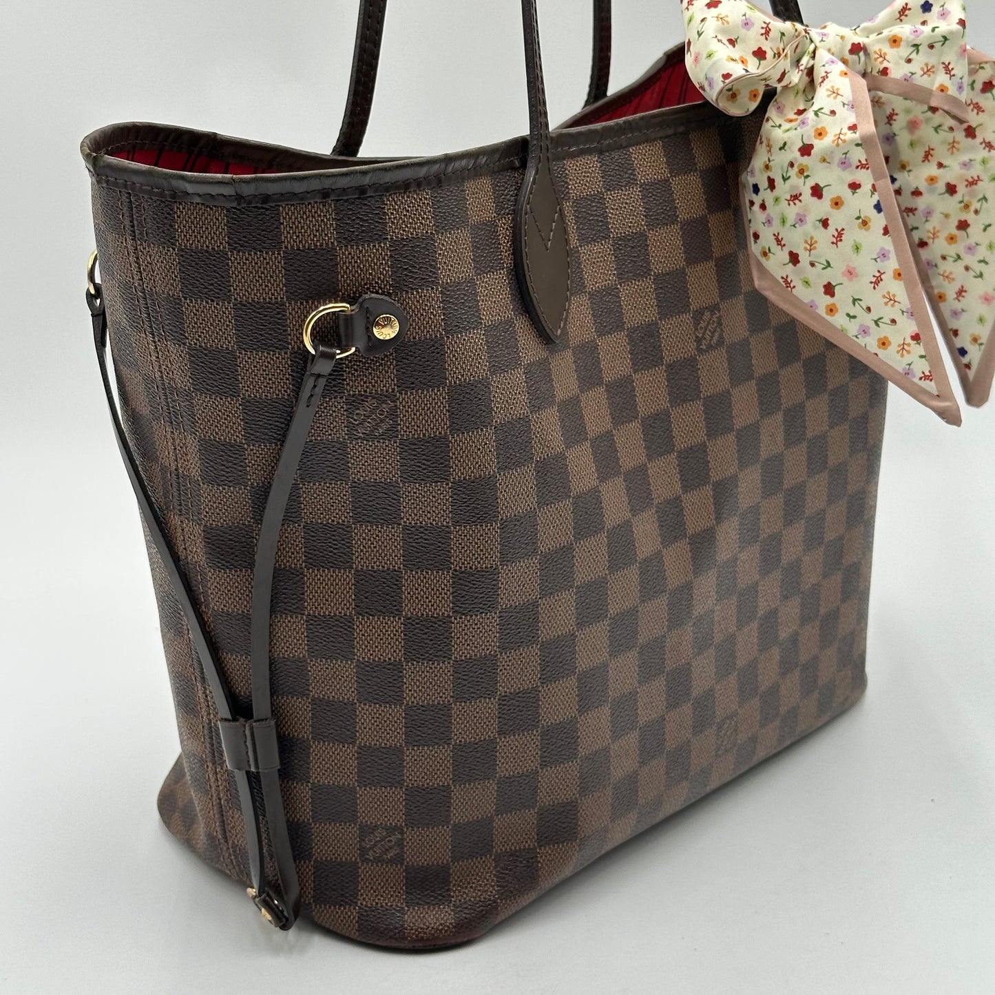 Authentic Louis Vuitton 2014 Damier Ebene Neverfull MM