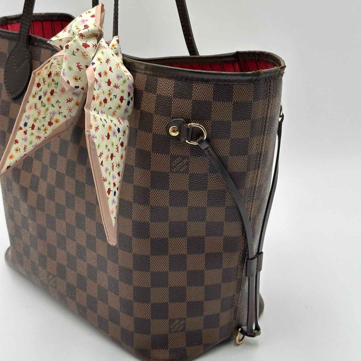 Authentic Louis Vuitton 2014 Damier Ebene Neverfull MM