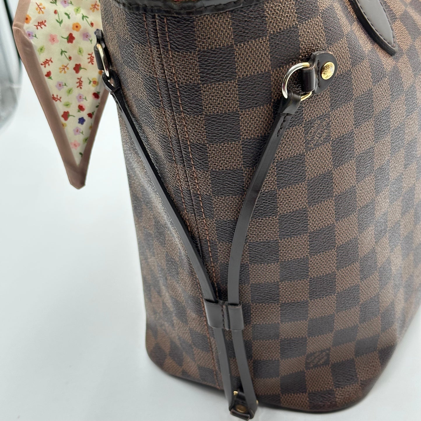 Authentic Louis Vuitton 2014 Damier Ebene Neverfull MM